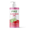 PRZ 100% Pure & Natural Aloe Rose Gel with Aloe Vera, Rose & Vitamin E for Skin, 500g